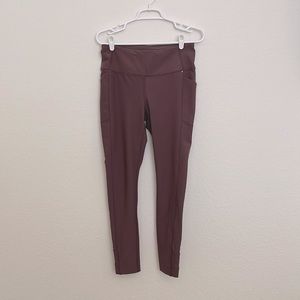 Full length maroon leggings